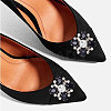 2 Pairs 2 Style Glass Rhinestone Shoe Decorations AJEW-AR0001-78A-7