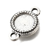 Tibetan Style Alloy Connector Cabochon Settings for Enamel FIND-D042-10A-AS-2