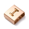 Ion Plating(IP) 304 Stainless Steel Square Slide Charms STAS-L132-03I-RG-2