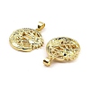 Rack Plating Real 18K Gold Plated Brass Pendants KK-B077-25G-2