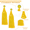 4 Pairs 4 Colors Polyester Tassels Earrings with Seed Beaded EJEW-FI0002-96-10