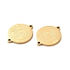 Ion Plating(IP) 304 Stainless Steel Connector Charms STAS-C074-11G-03-2