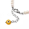 Natural Citrine(Dyed & Heated) Beaded Bracelets BJEW-JB05313-01-3