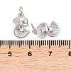 Brass Micro Pave Cubic Zirconia Charms KK-Z146-28P-3