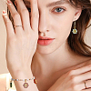 Golden Metal Enlaced Plating Acrylic Pendants PALLOY-AB00032-6