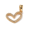 Brass Micro Pave Cubic Zirconia Pendants KK-C140-05D-G-2