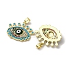 Brass Micro Pave Cubic Zirconia Pendants KK-F903-08G-02-2