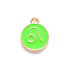 Alloy Enamel Pendants ENAM-S124-01B-06G-2