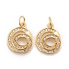 Rack Plating Eco-friendly Brass Micro Pave Clear Cubic Zirconia Charms KK-D072-01G-G-NR-3