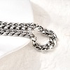 304 Stainless Steel Cuban Chain Bracelets for Men BJEW-B140-06D-3