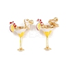 Brass Enamel Pendants X-KK-B157-20G-01-1