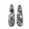 Synthetic Regalite/Imperial Jasper/Sea Sediment Jasper Pendants G-S366-006C-2