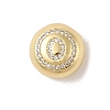 Rack Plating Brass & Cubic Zirconia Pendants KK-Z047-07G-O-RS-1