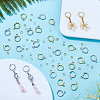 30 Pairs 2 Colors Brass Huggie Hoop Earring Findings KK-ME0003-68-5