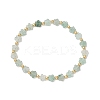 Natural Green Strawberry Quartz Beads Stretch Bracelets for Women BJEW-JB11768-07-2