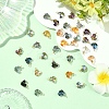 45Pcs 9 Colors Glass Charms PALLOY-YW00136-5