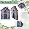Wood Fairy Door for Garden Yard Tree Decoration AJEW-WH20002-58A-6