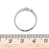 Brass Micro Pave Cubic Zirconia Finger Rings for Women RJEW-D322-03P-5