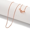 Brass Box Chain Necklaces for Women NJEW-G084-09RG-1