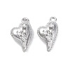Brass Micro Pave Cubic Zirconia Pendants KK-D288-01P-1