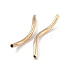 Brass Twist Tube Beads KK-B120-02D-LG-2