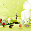 9Pcs 9 Style Natural & Synthetic Gemstone Pendants G-DC0001-01-3