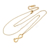 304 Stainless Steel Infinity Heart Pendant Necklaces for Women NJEW-Z065-02G-4