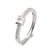Rack Plating Brass Clear Cubic Zirconia Constellation Adjustable Rings for Women RJEW-S407-08P-02-1