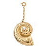304 Stainless Steel Conch Pendant Decorations STAS-K308-08G-1