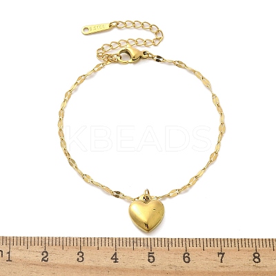 304 Stainless Steel Charm Chain Bracelets BJEW-C084-04G-1
