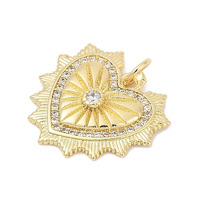 Brass Micro Pave Cubic Zirconia Pendants KK-U058-58A-G-1