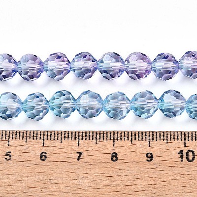 Baking Paint Transparent Glass Beads X1-DGLA-A035-T8mm-A06-1