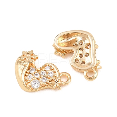 Christmas Brass Micro Pave Cubic Zirconia Pendants KK-L261-15B-G01-1