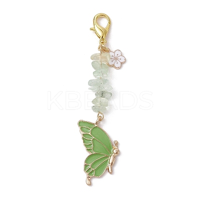 Butterfly Alloy Enamel Pendants Decoraiton HJEW-JM01637-01-1