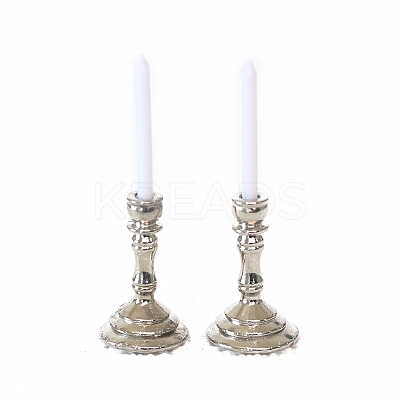 Alloy Candle Holder Miniature Ornaments PW-WG7A026-02-1