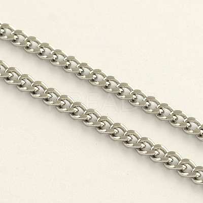 Tarnish Resistant 304 Stainless Steel Curb Chains CHS-R008-06-1