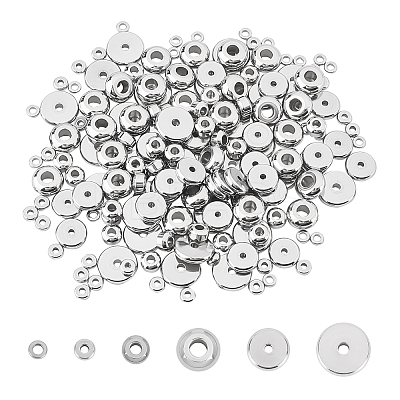 180Pcs 6 Style 202 Stainless Steel Spacer Beads STAS-UN0027-03-1