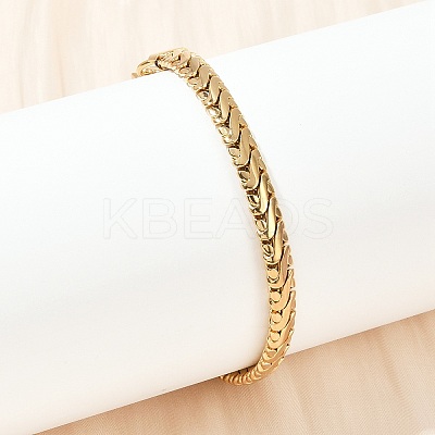 304 Stainless Steel Link Chain Bracelets for Women BJEW-Z143-18G-1