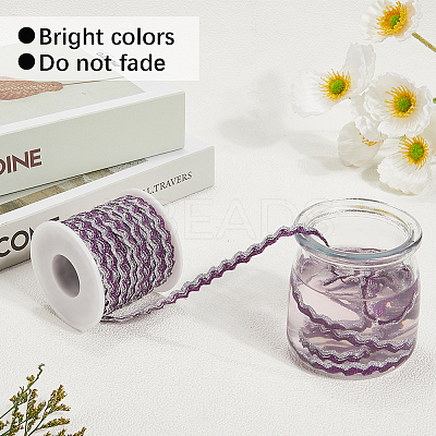 17M Sparkle Polyester Metallic Wavy Fringe Trim Ribbon OCOR-GF0004-47H-1