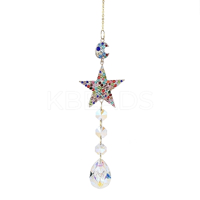 Alloy Rhinestone Hanging Ornaments HJEW-E012-02G-02-1