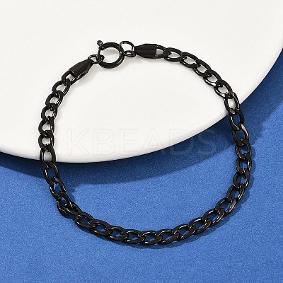 5MM 201 Stainless Steel Curb Chain Bracelets for Women BJEW-B143-05EB-1