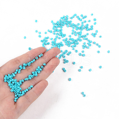 Baking Paint Glass Seed Beads SEED-US0003-3mm-K10-1