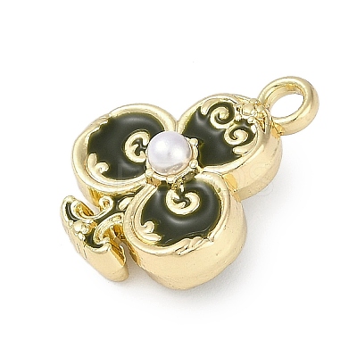 Rack Plating Alloy Enamel Pendants PALLOY-P309-05G-02-1