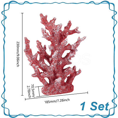 Resin Imitation Coral Ornaments AJEW-WH0696-124-1
