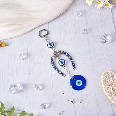 Horse Shoe Pendant Decorations X1-HJEW-H058-04-1