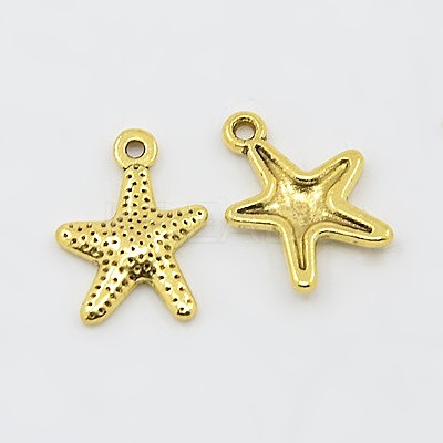 Tibetan Style Alloy Starfish/Sea Stars Charms LS-GLF0463Y-NF-1