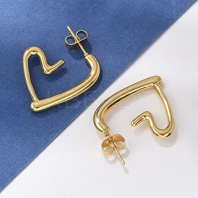 304 Stainless Steel Stud Earrings for Women LS-EJEW-L296-002G-1