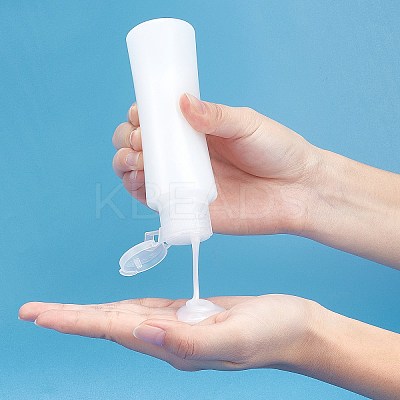100ml PE Plastic Empty Refillable Flip Cap Bottles MRMJ-WH0037-13C-1