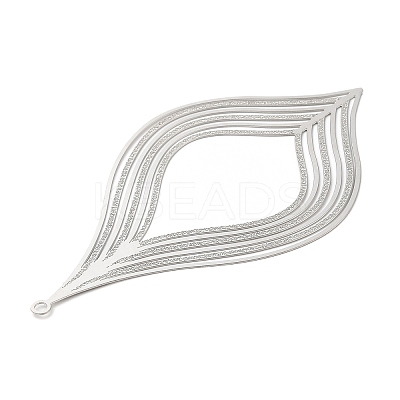 Non-Tarnish 304 Stainless Steel Filigree Big Pendants STAS-K257-02P-1