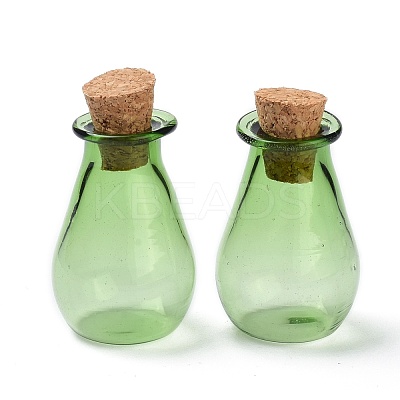 Glass Cork Bottles Ornament AJEW-O032-02C-1